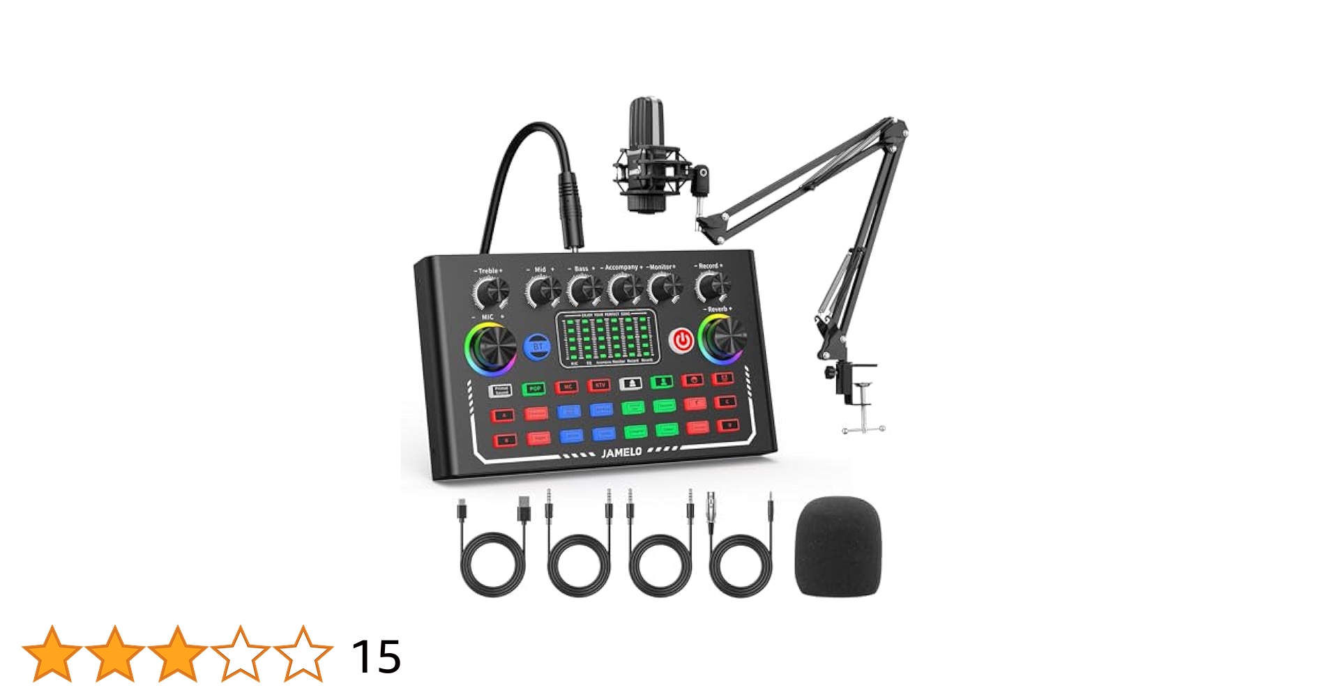 Amazon.co.jp: JAMELO カラオケセット家庭用 DJ ミキサー セット